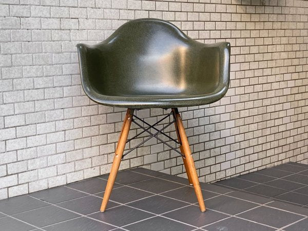 モダニカ Modernica アームシェルチェア FRP製シェル アーミーグリーン ARMY GREEN ドゥエルレッグベース メープル C&R イームズ ミッドセンチュリー ■