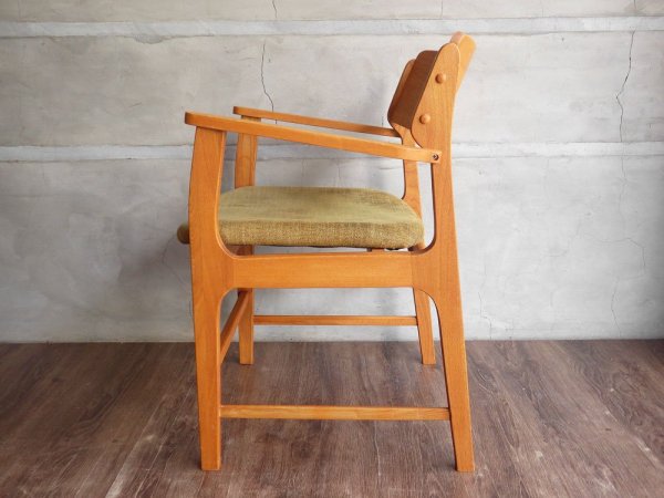 モモナチュラル Momo Natural ジル アームチェア JILL ARM CHAIR ニレ材 ファブリック リーフグリーン 定価:23,000円 ♪