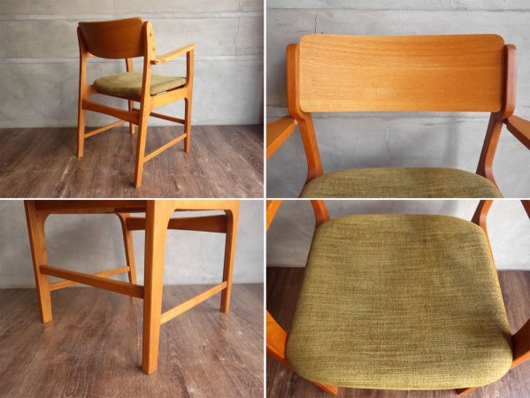 モモナチュラル Momo Natural ジル アームチェア JILL ARM CHAIR ニレ材 ファブリック リーフグリーン 定価:23,000円 ♪