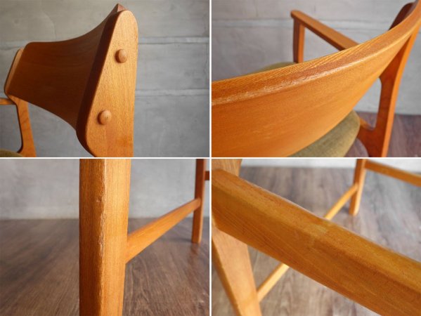 モモナチュラル Momo Natural ジル アームチェア JILL ARM CHAIR ニレ材 ファブリック リーフグリーン 定価:23,000円 ♪