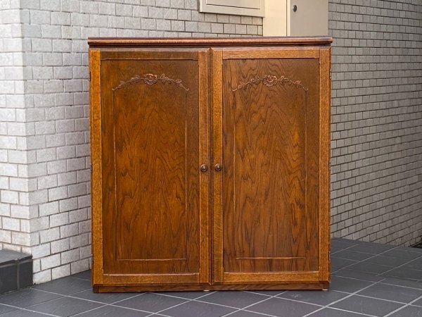 三越家具 ブルージュ Brugge キャビネット オーク材 クラシカルスタイル 英国カントリースタイル ジャパンビンテージ ■