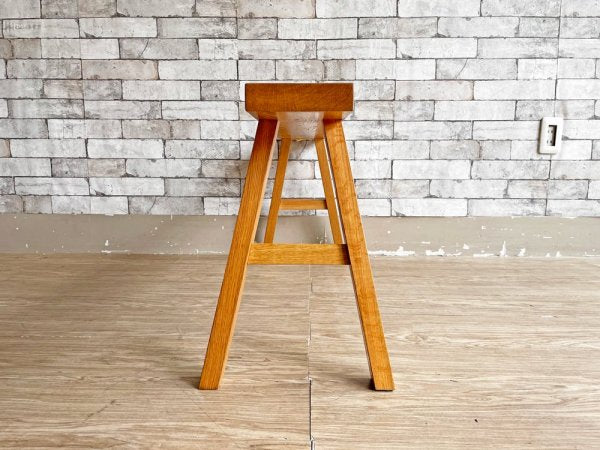 無印良品 MUJI オーク無垢材 ベンチ 大サイズ W100cm ディスプレイ台 ナチュラル ●