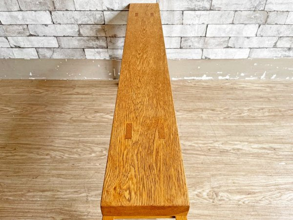 無印良品 MUJI オーク無垢材 ベンチ 大サイズ W100cm ディスプレイ台 ナチュラル ●