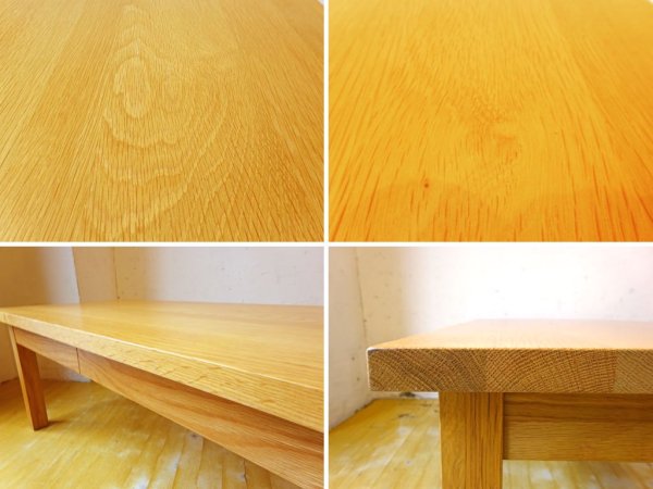 無印良品 MUJI 木製 ローテーブル センターテーブル 文机 座卓 タモ無垢材 ナチュラル 幅 90cm ドロワー付 ★