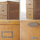 ベルギーヴィンテージ Belgian Vintage オーク材 ファイリングキャビネット 4段 フルーオープン仕様 希少品 店舗什器 ◇