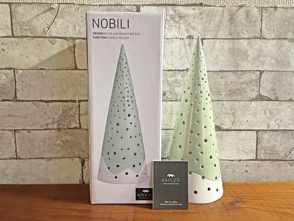 ケーラー KAHLER ノビリ NOBILI ツリー キャンドルホルダー Lサイズ フォレスト 北欧 インテリア ハンドメイド 箱付 B ●
