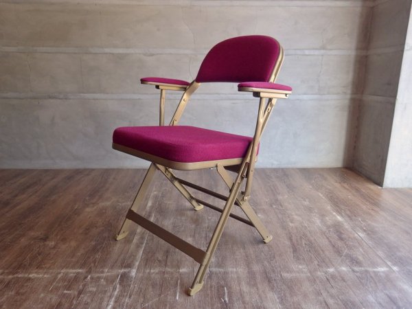 クラリン CLARIN フォールディングアームチェア FOLDING CHAIR WITH ARM フルクッション PFS取扱 ♪