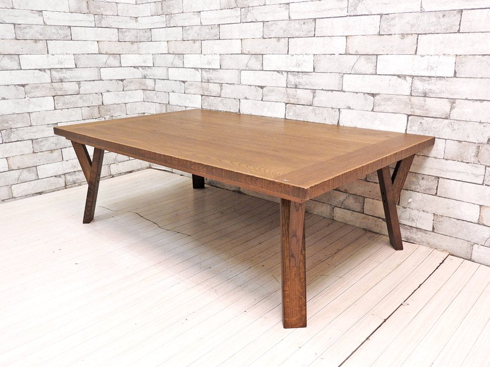 日美 NICHIBI ルード RUDE ? こたつ ローテーブル W120cm オーク材 ウイスキーブラウン ビンテージスタイル 参考定価6.9万円 ●