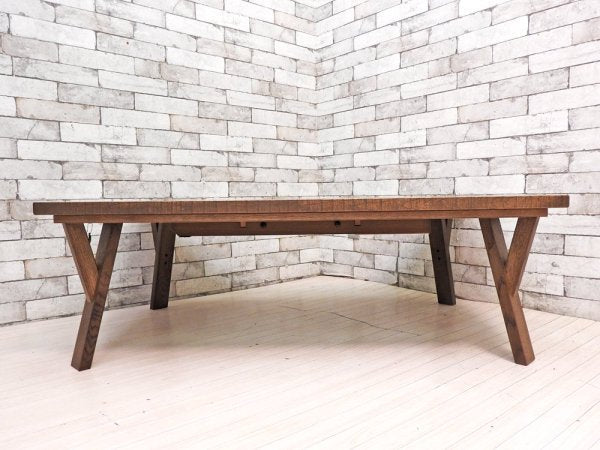 日美 NICHIBI ルード RUDE ? こたつ ローテーブル W120cm オーク材 ウイスキーブラウン ビンテージスタイル 参考定価6.9万円 ●