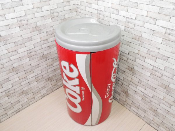 コカ・コーラ Coca Cola 特大 冷蔵庫 オブジェ 店舗什器 ジャンク品 アメリカ製 缶型 希少 USビンテージ ●