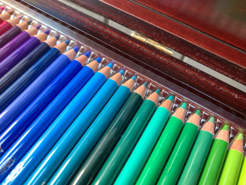 ホルベイン holbein アーチスト色鉛筆 100色セット 木函入 ARTISTS COLORED PENCIL 100 colors 画材 絵画用品 美術 美品 未使用 箱付 ■
