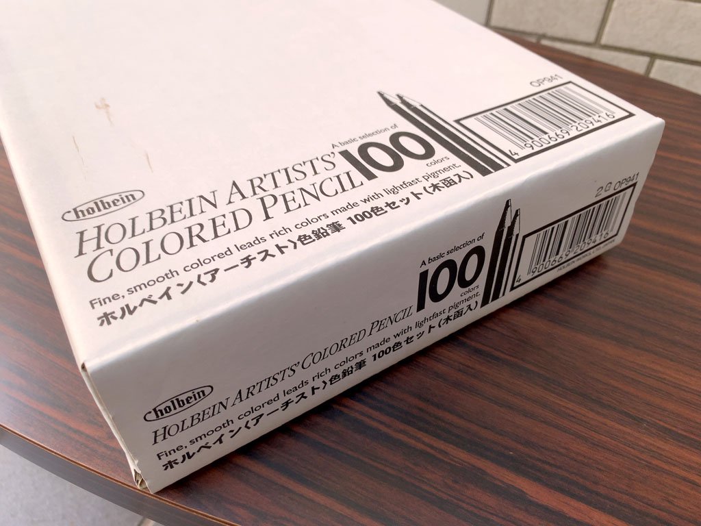 ホルベイン holbein アーチスト色鉛筆 100色セット 木函入 ARTISTS COLORED PENCIL 100 colors 画材 絵画用品 美術 美品 未使用 箱付 ■