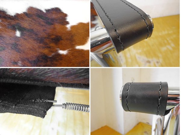 カッシーナ Cassina LC1 スリングチェア 仔牛毛皮 ハラコ ル・コルビュジェ Le Corbusier 定価\484,000- 美品★