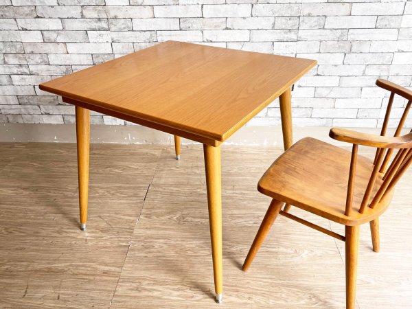 パシフィックファニチャーサービス PACIFIC FURNITURE SERVICE スクエア テーブル SQUARE TABLE Lサイズ オーク材 ライトブラウン 定価￥82,500- ●