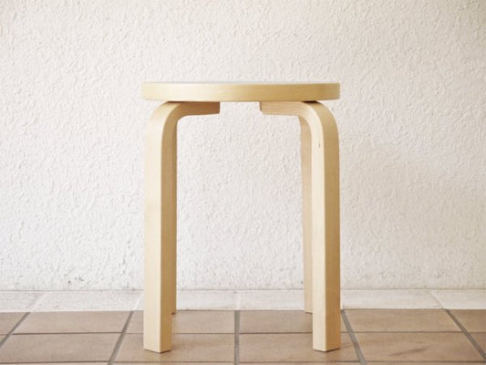 アルテック artek スツール60 stool60 4本脚 SCOPE 別注カラー リノリウム アクアヴェール アルヴァ・アアルト 北欧家具 美品 ◇