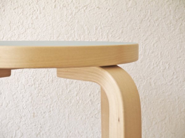 アルテック artek スツール60 stool60 4本脚 SCOPE 別注カラー リノリウム アクアヴェール アルヴァ・アアルト 北欧家具 美品 ◇