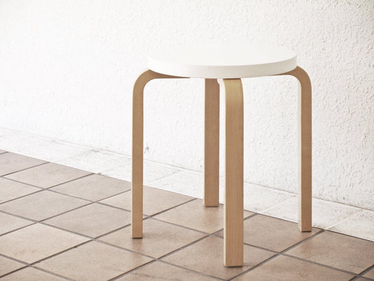 アルテック Artek スツールE60 stool E60 パイミオ 4本脚 80周年記念モデル ホワイトラッカー アルヴァ・アアルト 北欧家具 ◇