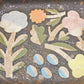 鹿児島睦 Makoto Kagoshima 深鉢 ボウル W28cm スクエア 花柄 絵付け ハンドメイド 現代作家 金継ぎ 修復痕有 ●