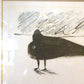 黒田 征太郎 SEITARO KURODA リトグラフ 版画 烏 カラス 額入り 1982年 371/500 エディション ★