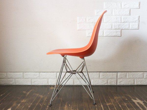 ヴィトラ vitra サイド シェルチェア ポリプロピレン製 オレンジ エッフェルベース C&R イームズ Eames ミッドセンチュリー  ◎