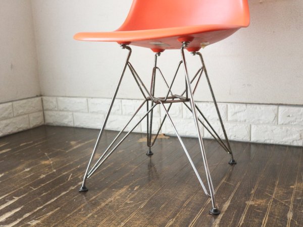 ヴィトラ vitra サイド シェルチェア ポリプロピレン製 オレンジ エッフェルベース C&R イームズ Eames ミッドセンチュリー  ◎