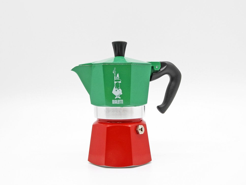 ビアレッティ BIALETTI モカエキスプレス MOKA EXPRESS ITALIA イタリアンカラー グリーン×レッド 3cup用 エスプレッソメーカー イタリア ●