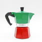 ビアレッティ BIALETTI モカエキスプレス MOKA EXPRESS ITALIA イタリアンカラー グリーン×レッド 3cup用 エスプレッソメーカー イタリア ●