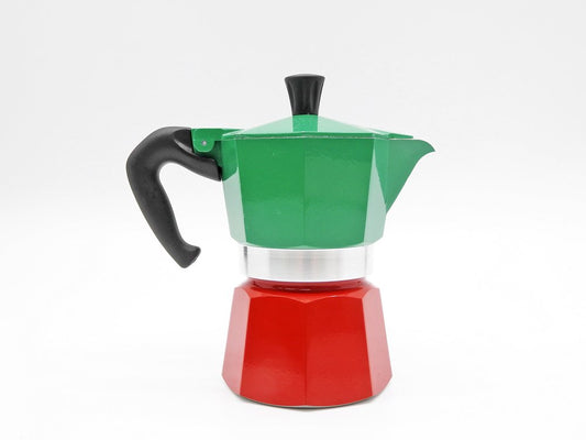 ビアレッティ BIALETTI モカエキスプレス MOKA EXPRESS ITALIA イタリアンカラー グリーン×レッド 3cup用 エスプレッソメーカー イタリア ●