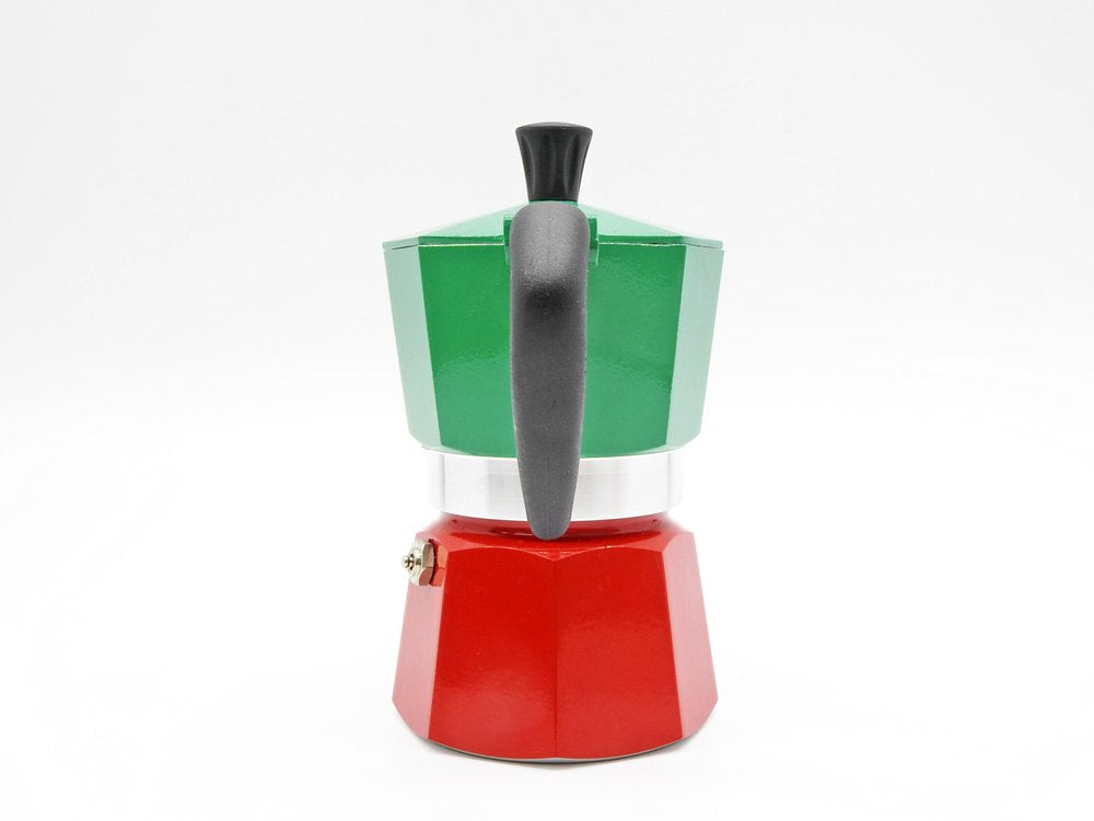 ビアレッティ BIALETTI モカエキスプレス MOKA EXPRESS ITALIA イタリアンカラー グリーン×レッド 3cup用 エスプレッソメーカー イタリア ●