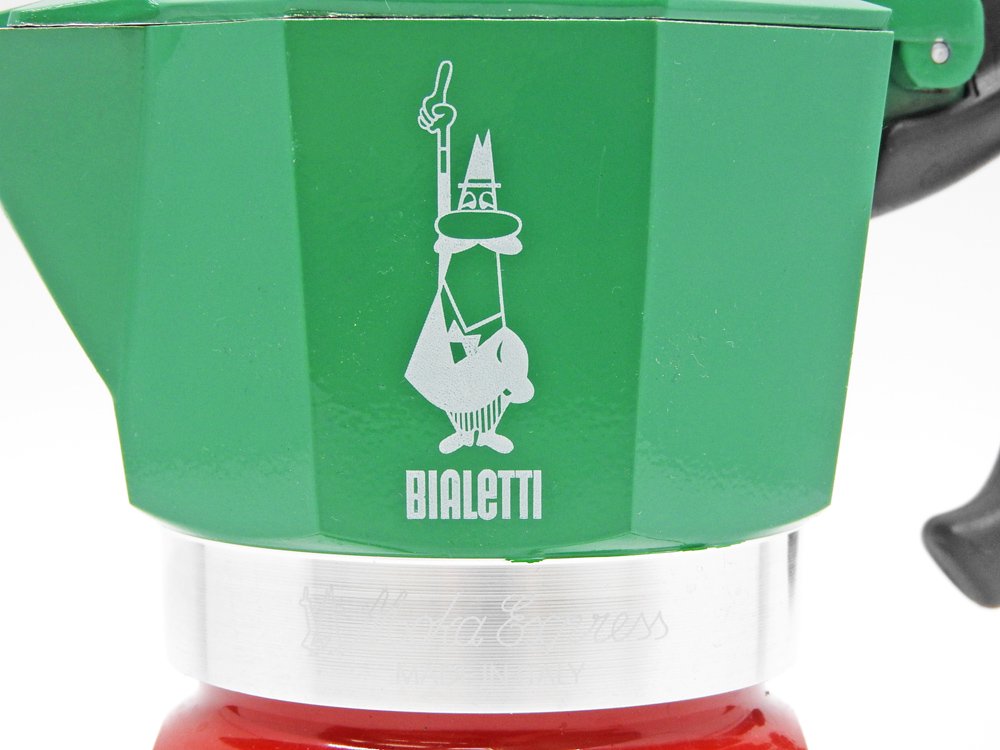 ビアレッティ BIALETTI モカエキスプレス MOKA EXPRESS ITALIA イタリアンカラー グリーン×レッド 3cup用 エスプレッソメーカー イタリア ●