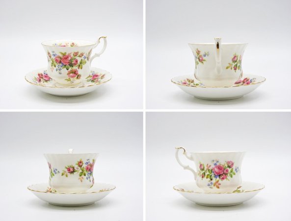 ロイヤルアルバート ROYAL ALBERT モスローズ Moss Rose カップ＆ソーサー C/S 6客セット イギリス ●