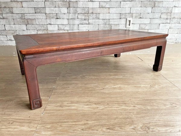 ジャパンビンテージ Japan Vintage 無垢材 ローテーブル 座卓 W119cm 木味 現状品 ●