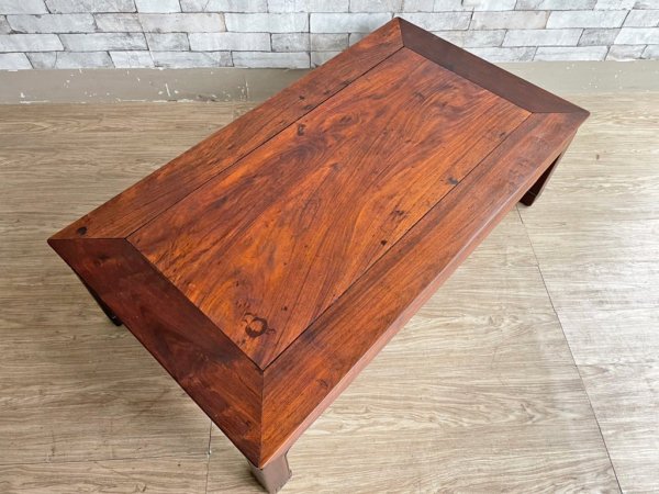 ジャパンビンテージ Japan Vintage 無垢材 ローテーブル 座卓 W119cm 木味 現状品 ●