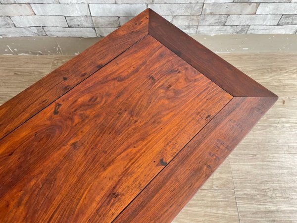 ジャパンビンテージ Japan Vintage 無垢材 ローテーブル 座卓 W119cm 木味 現状品 ●