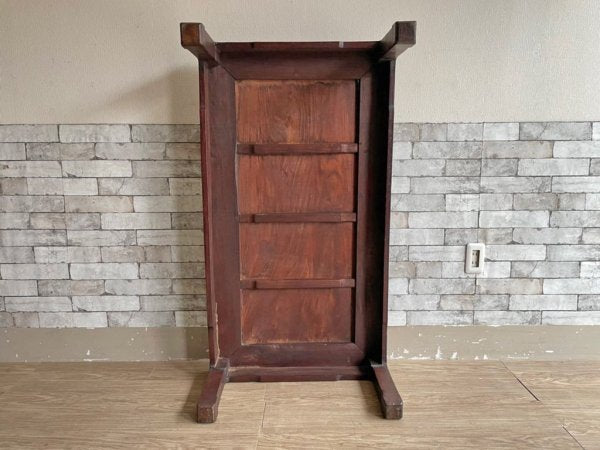 ジャパンビンテージ Japan Vintage 無垢材 ローテーブル 座卓 W119cm 木味 現状品 ●