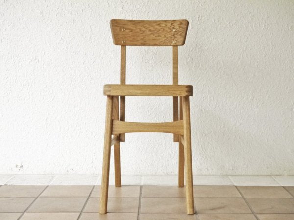 ビンテージスタイル vintage style オーク材 ダイニングチェア デスクチェア ウッドシート 古材風カラー ◇