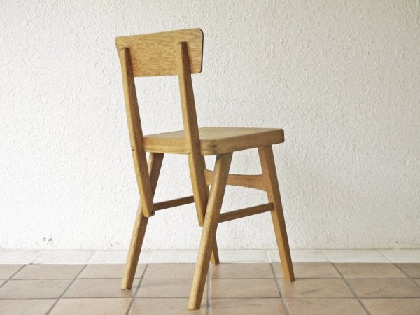 ビンテージスタイル vintage style オーク材 ダイニングチェア デスクチェア ウッドシート 古材風カラー ◇