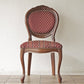 ヨーロピアンクラシカル デザイン European Classical design 木製 ダイニングチェア 猫脚 ファブリック イタリア ロココ調 B ◇