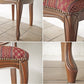 ヨーロピアンクラシカル デザイン European Classical design 木製 ダイニングチェア 猫脚 ファブリック イタリア ロココ調 B ◇