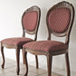 ヨーロピアンクラシカル デザイン European Classical design 木製 ダイニングチェア 猫脚 ファブリック イタリア ロココ調 B ◇