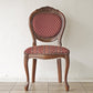 ヨーロピアンクラシカル デザイン European Classical design 木製 ダイニングチェア 猫脚 ファブリック イタリア ロココ調 A ◇