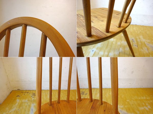 アーコール Ercol ビンテージ クエーカー ダイニングチェア サイドチェア エルム材 ビーチ材 UKビンテージ ★