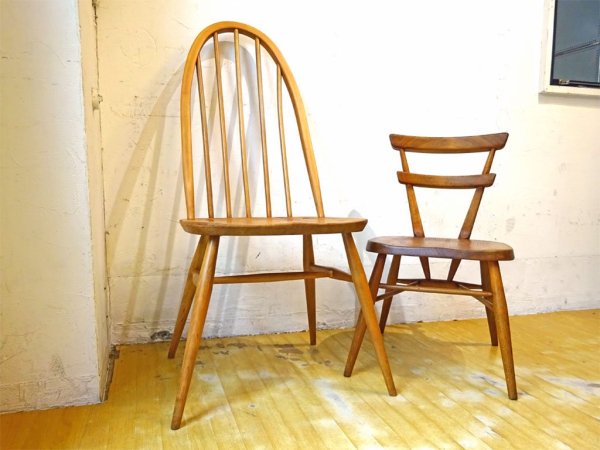 アーコール Ercol ビンテージ クエーカー ダイニングチェア サイドチェア エルム材 ビーチ材 UKビンテージ ★