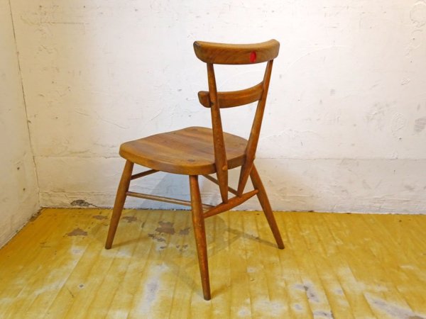 アーコール ERCOL ビンテージ ダブルバックチェア レッドドット 赤 キッズチェア エルム材 スタッキング UK Vintage ★