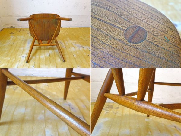 アーコール ERCOL ビンテージ ダブルバックチェア レッドドット 赤 キッズチェア エルム材 スタッキング UK Vintage ★