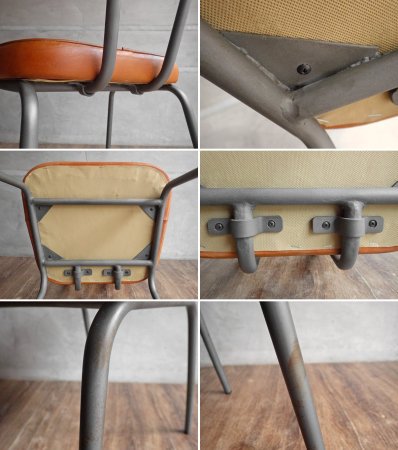 ライフファニチャー LIFE FURNITURE アン レザーチェア AN LEATHER CHAIR 本革 アイアン 定価22,880円 ♪