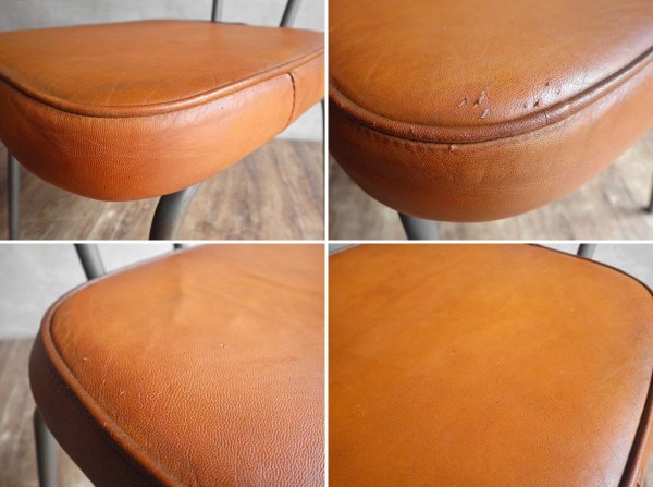 ライフファニチャー LIFE FURNITURE アン レザーチェア AN LEATHER CHAIR 本革 アイアン 定価22,880円 ♪