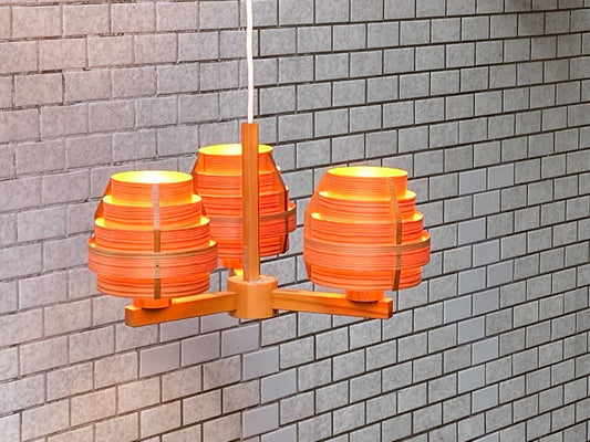 ヤマギワ yamagiwa ヤコブソンランプ JAKOBSSON LAMP 3灯ペンダントライト パイン材  ハンス・アウネ・ヤコブソン 北欧照明 スウェーデン ■