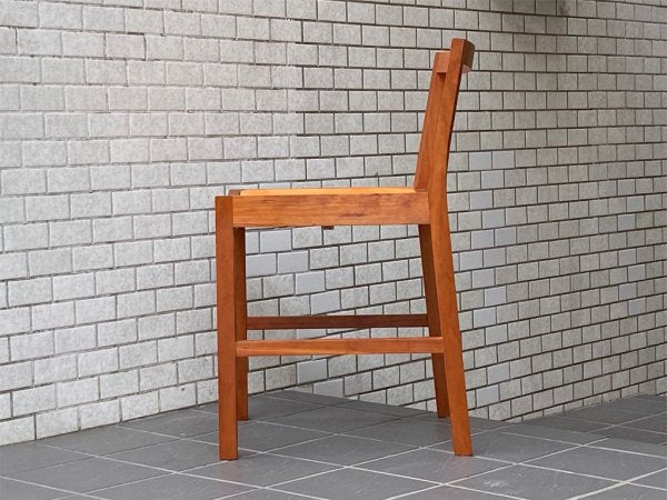 シンプルモダンスタイル Simple modern style ダイニングチェア チェリー無垢材 ヌメ革 ■
