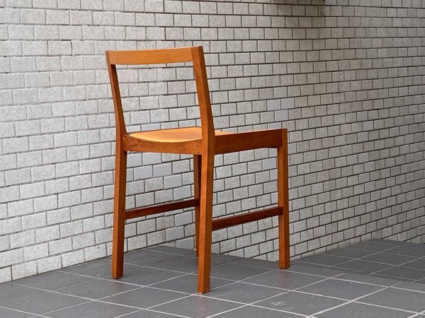 シンプルモダンスタイル Simple modern style ダイニングチェア チェリー無垢材 ヌメ革 ■